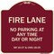 Signmission Wisconsin Fire Lane No Parking Anytime Day or Night Heavy-Gauge Alum Sign, 18" x 18", BU-1818-22702 A-DES-BU-1818-22702 - alternate 1